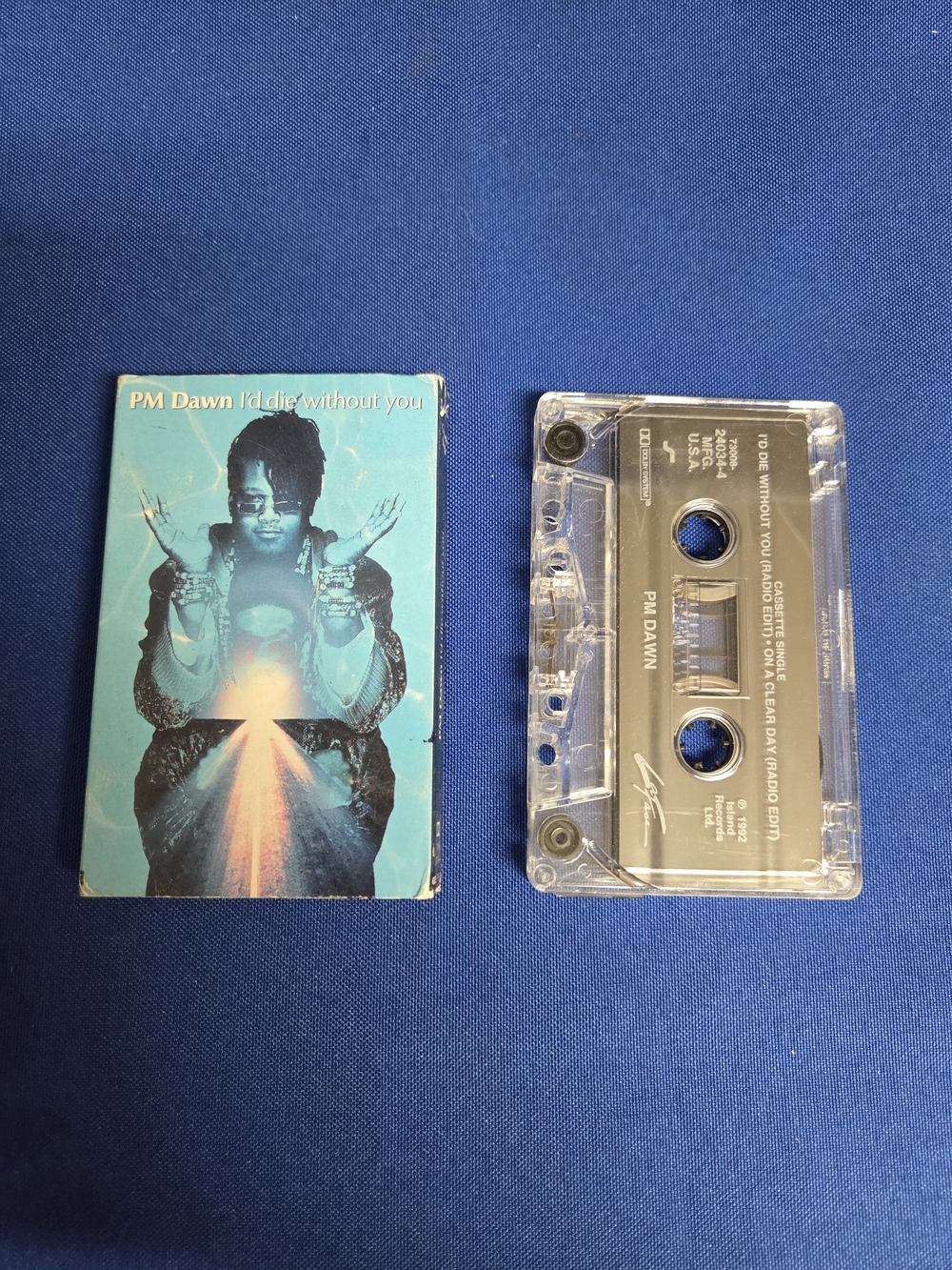 'I'd Die Without You' Clear Cassette Tape - Blue Artwork
